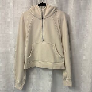 Lululemon Scuba Oversized Half Zip Hoodie ~ XL/XXL ~ Natural Ivory / Bone